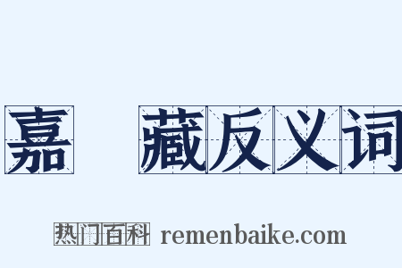 嘉興藏反义词是什么意思的图片